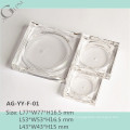 Empty Transparent Rectangular Compact Powder Case AG-YY-F-01A, AGPM Cosmetic Packaging, Custom colors/Logo